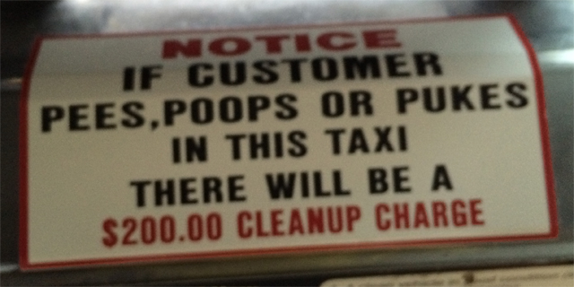 Sign of things to come in airport taxi