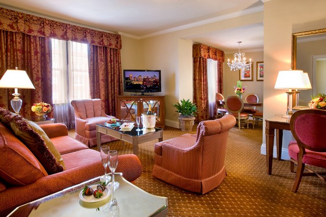 A stay in a luxury suite at the Warwick Melrose is one of the staycation options to be auctioned off. 