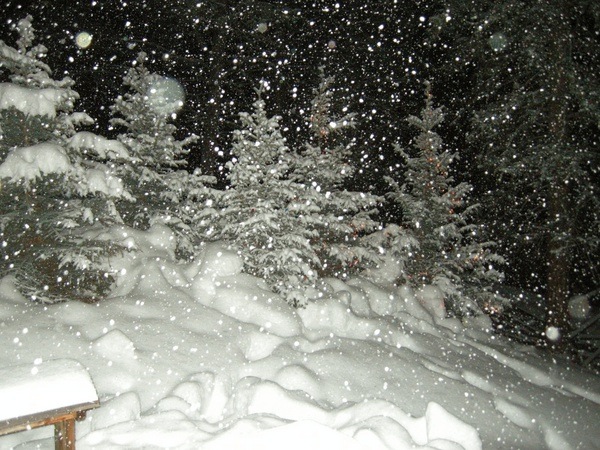 There's no shortage of powdery snow at Jane McGarry's Big Sky cabin!