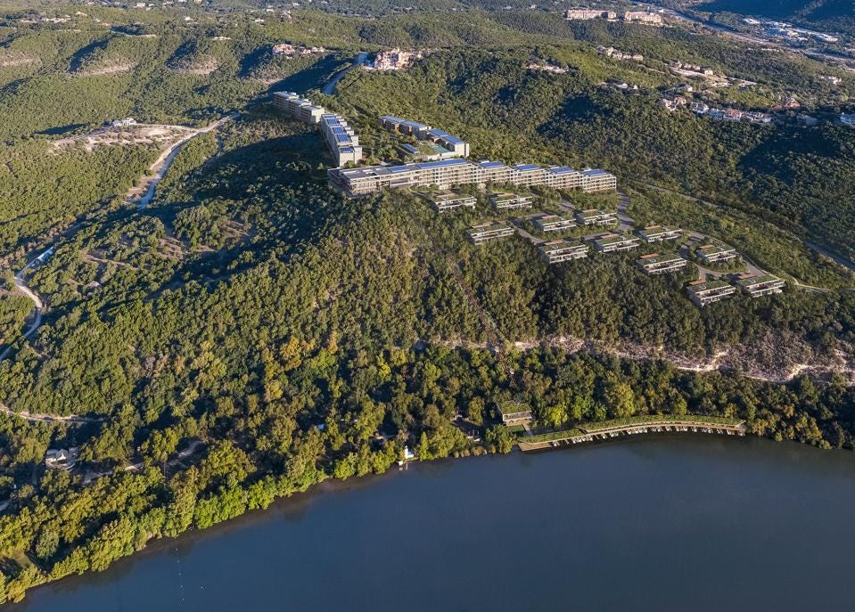 Aerial: Four Seasons Private Residences Lake Austin; by DBOX for Austin Capital Partners